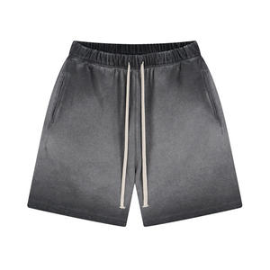 Pantalones Cortos Casuales de Hombre de Peso Pesado, de Pierna Recta Oversize con Cordón, de Secado Rápido, Transpirables, hasta la Rodilla, Personalizados con Efecto Ácido - Product Image 3