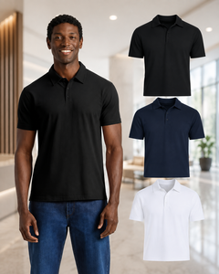 <b>Men's</b> Classic Casual Short Sleeve Solid Knitted Cotton <b>Shirt</b> Royal <b>Burgundy</b> X-Large Machine Wash 180g Needle Detection - Product Image 1