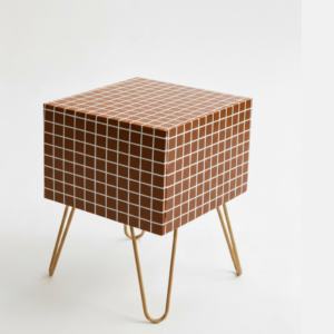 Mesa Auxiliar Contemporánea con Patas de Hierro para Sala de Estar, Patio, Hoteles, Restaurantes y Villas - Product Image 1