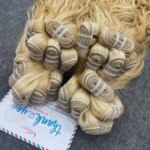 Extensiones de Cabello Ondulado Rubio Natural Premium, Doble Trama, Puntas Gruesas y Llenas, 100% Cabello Humano Virgen, Venta al Por Mayor, Listo para Enviar - Product Image 2