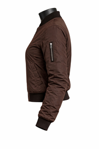 Chaqueta Bomber Premium para Mujer, Cuello Mao, Grosor Estándar, Estampada, Transpirable, Tejido de Lona Ecológico, Cómoda - Product Image 2