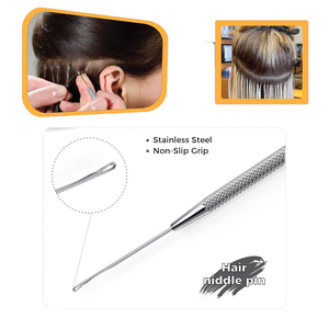 CLASTY INSTRUMENTS Kits d'extension capillaire à usage commercial avec étiquette personnalisée, en acier inoxydable chirurgical argenté, micro-nano - Product Image 5