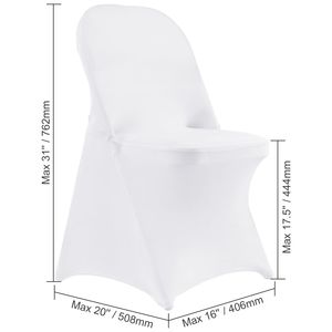 30 Pezzi Coprisedia Elasticizzati Bianchi in Spandex, Universali per Sedie da Cucina Pieghevoli, Lavabili e Rimovibili - Product Image 5