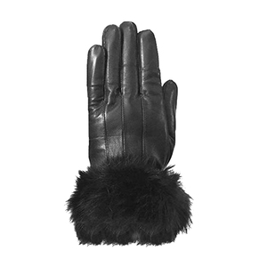 Guantes de Invierno de Cuero Negro con Forro de Piel Sintética, Térmicos, con Pantalla Táctil, Largos hasta la Muñeca, para Uso en Exteriores, Estilo Sencillo - Product Image 3