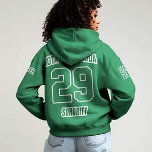 Iota Phi Lambda Sorority Hoodie Solid Emerald Green Custom Chapter Year 1929 Pullover <b>Sweatshirt</b> Classic Fit for Women - Product Image 2