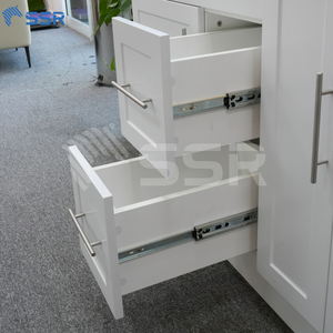 Armoire de base à trois tiroirs de haute qualité, prête à assembler (RTA), en contreplaqué, écologique, modulaire, vente directe usine pour rangement de cuisine - Product Image 2