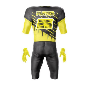 Uniforme de Fútbol Americano Personalizado 100% Poliéster, Cuello en V, Diseño Único, Conjuntos al por Mayor, Tallas Grandes, Ambiente de Equipo Nocturno - Product Image 3