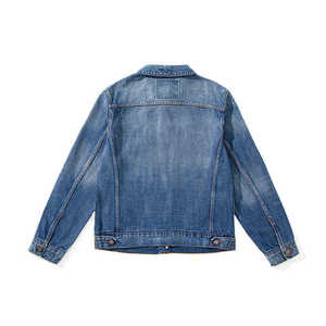 High Quality Breathable Men's Winter <b>Denim</b> <b>Jacket</b> Waterproof Hip Hop Style Front Button Customizable Letter V-neck <b>Jacket</b> - Product Image 2