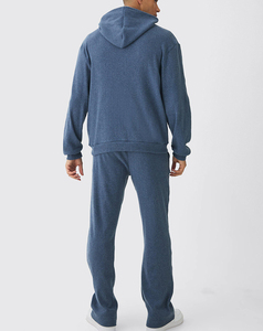 Conjunto Deportivo Personalizado 100% Algodón de Alta Calidad para Hombre, Chaqueta Corta, Pantalones Deportivos con Lavado Ácido, Bordado con Parches - Product Image 5