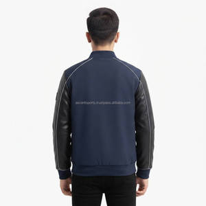 Veste universitaire personnalisée pour hommes, vente en gros, veste bomber de baseball pour hommes, broderie, logo, OEM, marque privée - Product Image 2