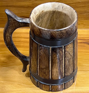 Custom Engraved Modern Handmade Wooden Beer Mug 0.5L Portable Unique <b>Drinkware</b> for Groomsmen Medieval Party or Home Bar - Product Image 1