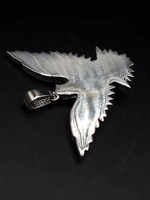 Collier Pendentif Aigle Plaqué Or et Rhodium avec Charme Micro-Pavé Moissanite Design Ailé pour Hommes/Femmes Cadeau Hip Hop Fête