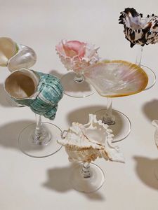 Centre de table de mariage côtier de luxe en verre et coquillages naturels décoratifs - Product Image 5