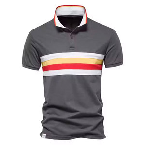 Nouveauté été - Polos gris pour hommes - Col golf - Impression de logo - Coton - Meilleure qualité - Manches courtes - Design tendance - Vente flash - Product Image 1