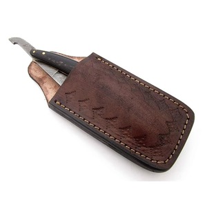 Navaja de Afeitar Recta de Acero de Damasco Forjada a Mano, Estilo Vintage, Mango de Madera, Herramienta de Afeitar de Precisión para Barberos - Product Image 5