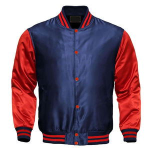 Mens Custom Satin Varsity Bomber Jacket Wholesale College Letterman Jacket Team Logo <b>Patch</b> Embroidery Streetwear Brand Suppliers - Product Image 4