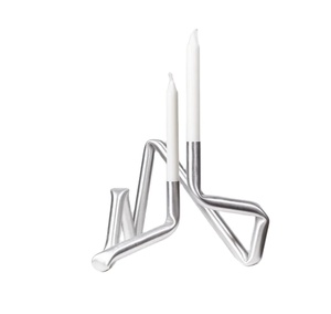 Candelabro de Navidad de plata de hermoso diseño hecho a mano, candelabro de Metal niquelado - Product Image 1