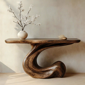 Luxali Dco08 Custom Modern <b>Rustic</b> Solid Wood Console <b>Furniture</b> Handmade Narrow Table Hotel Entryway Apartment Dining School Home - Product Image 5
