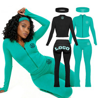 Ensemble de combinaison de yoga sans couture pour femme, tenue de sport et de fitness à taille haute, marque privée, vente en gros