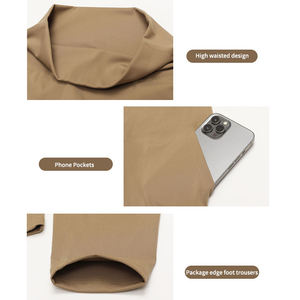 Ensemble de yoga pour femme : Crop top blanc à dos croisé et leggings taille haute longueur intégrale, sans couture, extensible dans les quatre sens, deux pièces pour l'entraînement - Product Image 6