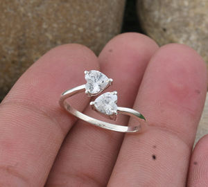 925 Sterling <b>Silver</b> Bezel Setting Turquoise Brilliant Cut Handmade Classic <b>Boho</b> Dainty Solitaire <b>Ring</b> Certified Wedding Party - Product Image 1