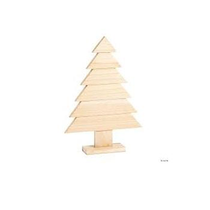 Mini sapin de Noël en bois naturel à 4 couches, décorations en bois à peindre soi-même pour enfants, artisanat en bois et décorations murales - Product Image 3