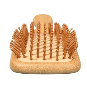 Cepillo de Pelo de Bambú Natural, Cepillo de Madera para el Cuidado del Cabello, Cepillo para Desenredar y Masajear el Cuero Cabelludo, Sostenible, Fabricante OEM - Product Image 2
