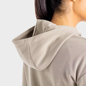 Conjunto Deportivo con Capucha para Mujer, Color Sólido, Manga Larga, Cierre Frontal con Bolsillo, Estilo Casual para Otoño, 100% Algodón, Peso Medio, Corte Regular - Product Image 4