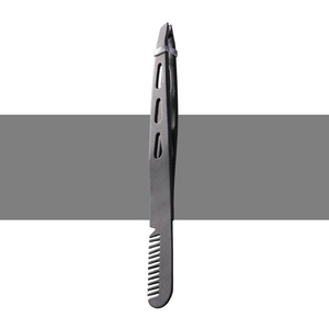 Pinza de Cejas de Acero Inoxidable Color Oro Rosa Arcoíris de Lujo con Punta Inclinada y Peine 2 en 1, Pinza Profesional de Doble Punta para Depilar Cejas - Product Image 6