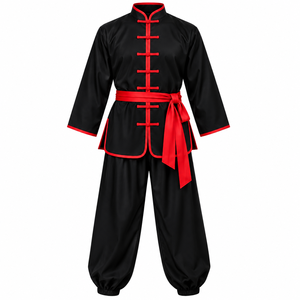 Ensemble d'uniformes de Kung Fu personnalisés, tenue d'arts martiaux Wushu avec veste et pantalon à boutons grenouille traditionnels pour l'entraînement - Product Image 2