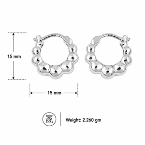 bohemian 925 sterling silver hoop <b>earrings</b> 15mm womens ultralight silver plated round hoops anniversary gift fine jewelry wire - Product Image 5