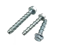 Factory Supply Carbon Steel Self-cutting Screw Hex Flange Head Zinc Plated M6-M14 High Tensile Strength OEM ODM Custom Concrete