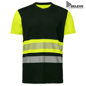 เสื้อทำงานนิรภัยสะท้อนแสง ANSI Class 1 สีดำและเหลือง ยี่ห้อ RELEVO INDUSTRIES ปรับแต่งโลโก้ได้ - Product Image 6