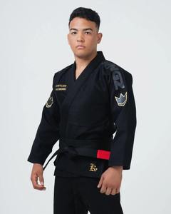 Kimono Personalizado Kingz Negro para Jiu Jitsu Brasileño, Uniforme de BJJ con Tejido de Perlas - Product Image 2