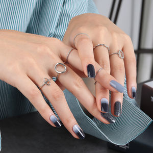 Tiras de uñas de Gel de alta calidad 3D superventas #45848 Ebony Night Made in Korea Salon Decoration Nail Stickers & Decals - Product Image 4