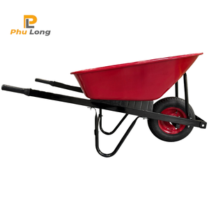 Brouette à plateau en plastique et acier avec roue pneumatique, capacité de 50L à 120L, pour le jardinage et la construction, prix direct usine - Product Image 3