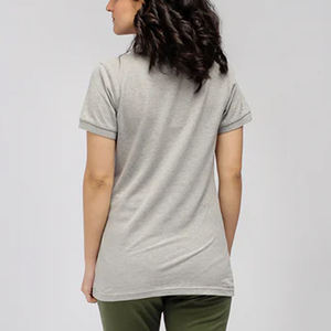 Nouveau design, vente en gros, col rabattu, 200 g/m², combinaison à manches courtes pour femmes, polo publicitaire culturel - Product Image 2