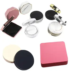 Wholesale Cosmetic Plastic Matte Empty Compact Case Made Of PE Plastic Recycled Materials