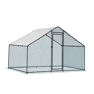 Pollaio in Metallo Grande da 3 Metri con Porta Accessibile e Copertura Impermeabile per Polli, Gatti, Cani e Conigli - Product Image 1
