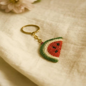 Luxury Handmade Embroidery for Beaded Keychain and Bag <b>Charm</b> Accessories Seed Beads Car <b>Keyring</b> in Green - Product Image 6