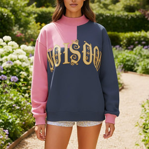 Sweat à capuche personnalisé pour femme, col montant, épaules tombantes, en polaire, automne-hiver, décontracté, avec logo frontal, respirant, écologique, imperméable 100% - Product Image 2