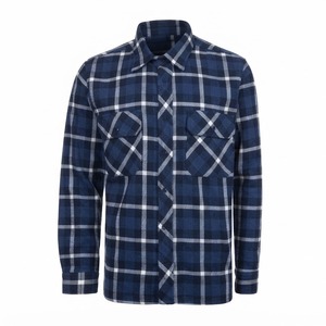 Chemise à manches longues en flanelle à carreaux pour homme, col rabattu, décontractée, pour l'extérieur, 100% coton brossé - Product Image 4