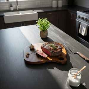 Tabla de cortar de cocina de madera de larga duración con orificio para colgar en la pared, superventas - Product Image 4