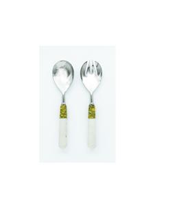 Ensemble de cuillères à salade en acier inoxydable de qualité supérieure pour une présentation de table de luxe avec poignée ergonomique et finition polie miroir - Product Image 3