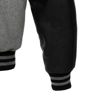 แจ็คเก็ตวาร์ซิตี้คุณภาพสูงสั่งทำพิเศษ ตัวเสื้อทำจากผ้าขนสัตว์ แขนเสื้อทำจากหนัง ทรงเข้ารูปลำลองสำหรับผู้ชาย แจ็คเก็ตเลตเตอร์แมน แจ็คเก็ตเบสบอล CP-MLJ-02 - Product Image 6