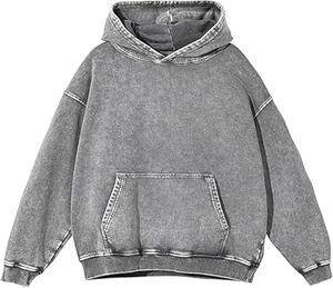 KEEPSHOWING Sweats à capuche oversize vintage pour hommes, pulls délavés à l'acide pour couples, streetwear - Product Image 1