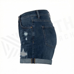 <b>Stretch</b> Women Ripped <b>Denim</b> Shorts Elastic Summer Plus Large Size Girls Customized Color Casual Fashion Outfit Design - Product Image 3