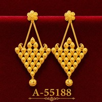 Boucles d'oreilles créoles classiques en or 10 carats, motif fleur de corail taille Asscher, bijoux tendance pour femme, idéales pour les soirées A-55188