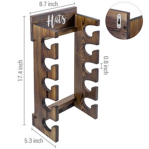MyGift <b>Wall</b> <b>Mounted</b> Hat & <b>Coat</b> <b>Rack</b> - Rustic Solid Wood with 10 Hooks, Amazon Hot Item - Product Image 2