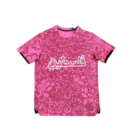 Maillots de football Palestine tendance en gros, nouveau style, blanc, impression par transfert thermique, 100 % polyester, unisexe, été, manches courtes